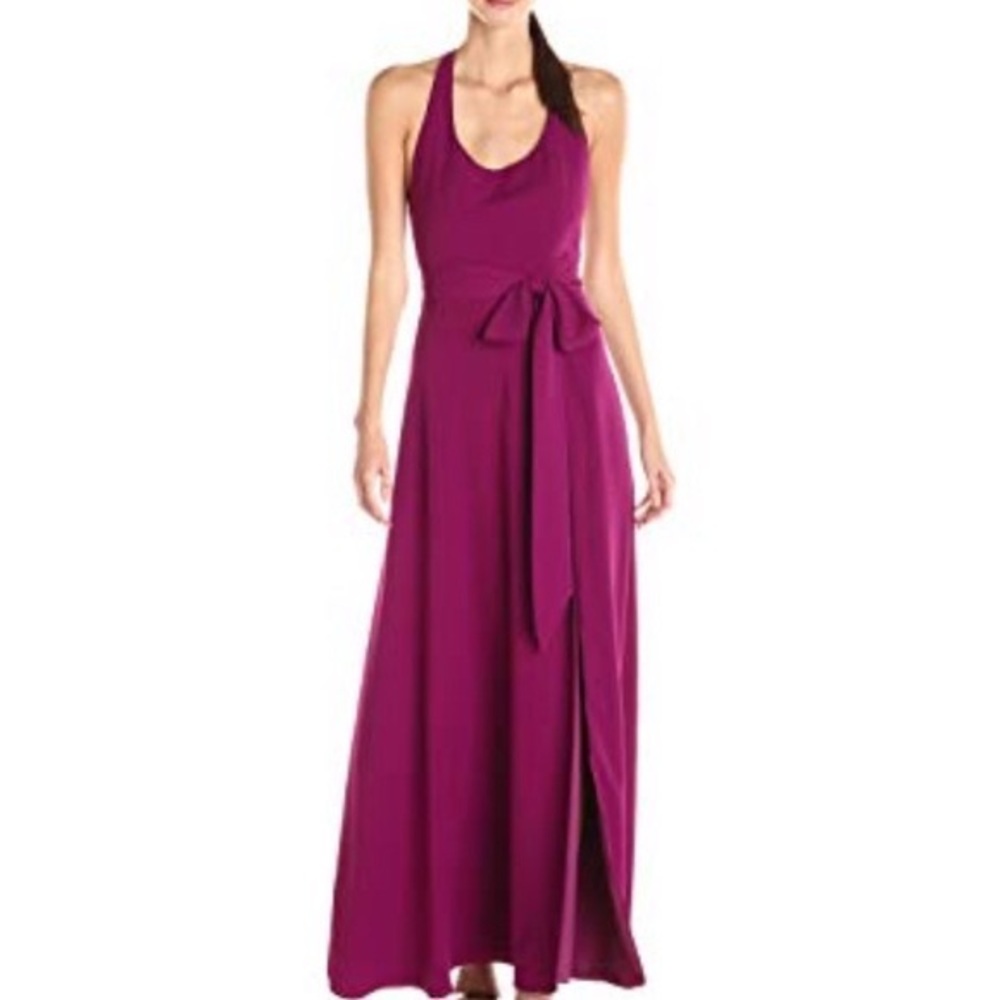 New Jill Jill Stuart jazzberry jam deep maroon racerback sexy evening dress gown